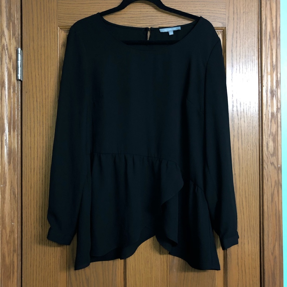 Dressy long sleeve black top